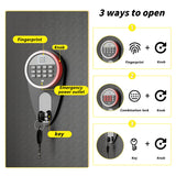 Welfiya 4-6 Gun Safes,Biometric Firearm Storage Unit for Pistols with Quick Access,52" Fireproof Cabinet with Adjustable Rack for Home Rifle and Shotguns,Fingerprint/Digital Keypad Lock,Black Welfiya