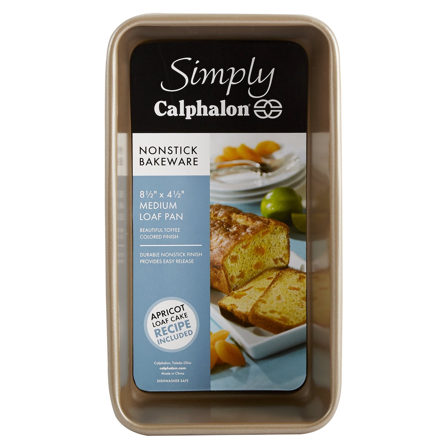 Calphalon Factory Calphalon Simply Calphalon Nonstick Bakeware, Loaf Pan, 4.5 inch by 8 ...