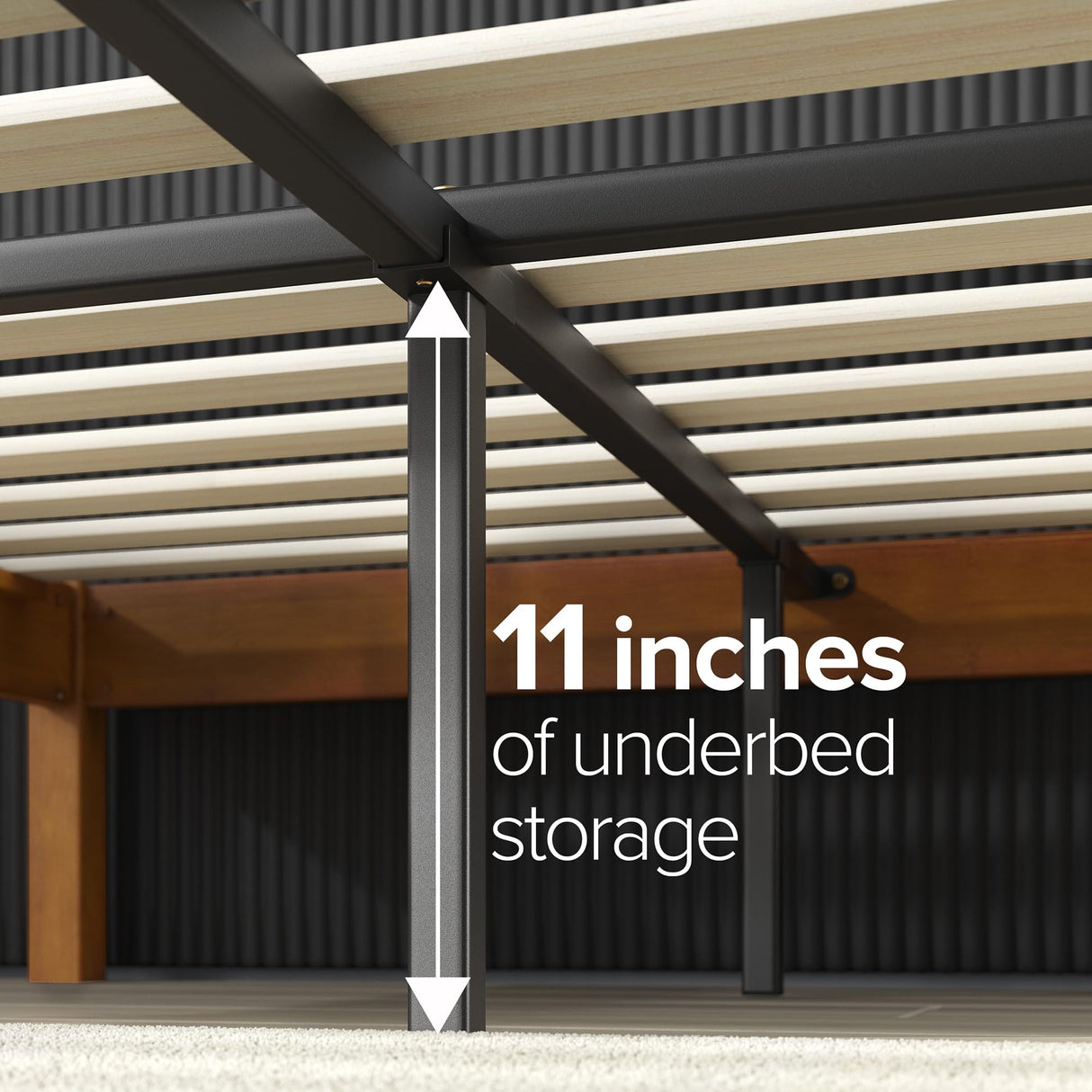 Zinus Ellie 14 Inch Sustainable Bamboo Platform Bed Frame with Wood Slat Support – Twin Size, No Box Spring Needed Zinus