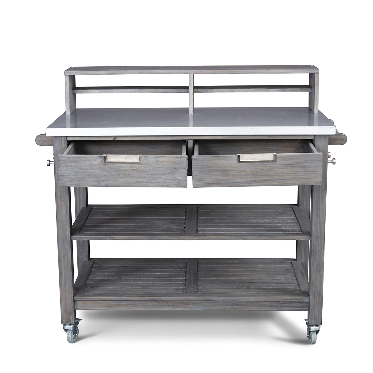 Homestyles Maho Gray Teak Potting Bench homestyles