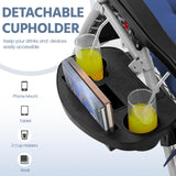 Yaheetech Zero Gravity Chair, Folding Reclining Lounge Recliner with Removable Pad & Headrest & Side Cup Holder Tray for Indoor and Outdoor Navy Blue/2 Yaheetech