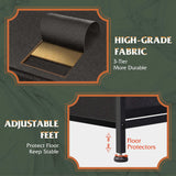 WLIVE Dresser for Bedroom with 5 Drawers, Wide Chest of Drawers, Fabric Dresser, Storage Organizer Unit with Fabric Bins for Closet, Living Room, Hallway, Charcoal Black WLIVE