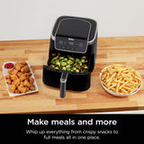 Ninja Air Fryer Pro 4-in-1 with 5 QT Capacity, Air Fry, Roast, Reheat, Dehydrate, Air Crisp Technology with 400F for hot, crispy results in just minutes, Nonstick Basket & Crisper Plate, Grey, AF141 Ninja