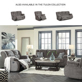 Signature Design by Ashley Tulen Modern Manual Pull Tab Reclining Sofa, Dark Gray Signature Design by Ashley