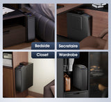 Gun safe, Biometric Slider safe for handgun, 4 Ways Unlock with Fingerprint, Key Access, PIN Code, Mounted Nightstand Pistol Safe and Gun Lock Box for Car, Truck, Desk, Bedside, Wall ORARAER