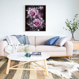 NWQZBYHT Rose Diamond Art Kits for Adults,Flowers 5D Diamond Painting Kits for Beginner,DIY Round Full Drill Diamond Dots Gem Painting for Adults, Paint by Diamonds Crafts Home Decor 12x16 Inch NWQZBYHT