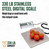 LEM Products 330 lb. Stainless Steel Digital Scale, Silver LEM