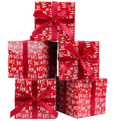 Jaywayang 5 Pack Red Christmas Gift Boxes with Lids, Ribbons and Tissue Papers Square Gift Boxes - 7.1 Inch - Presents Wrapping Christmas Gift Holiday New Year Party Favor Boxes. Jaywayang