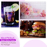 Skylety 12 Sets Sublimation Puzzle Blanks Bulk 120 Pieces A4 Jigsaw Puzzle DIY Thermal Transfer Puzzle Custom Puzzle for Heat Press Printing Crafts Skylety