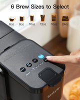 Tastyle Single Serve Hot & Iced Coffee Maker with Strong Brew, 40oz Removable Reservoir, 6 Brew Sizes, Compatible with K Cup and Grounds, Compact for Home, Office, RV and Dorm, Black (2.0 Version) Tastyle