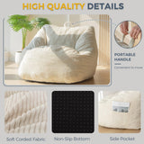 MAXYOYO Bean Bag Chair, Floor Sofa with Handle, Bean Bag Chairs for Adults and Kids, Teens Living Room Bean Bag, Accent Sofa Chair with Pocket for Gaming Reading Relaxing MAXYOYO