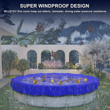【New Upgrade】 Winter Pool Cover 18 ft Round for Above Ground Pools, Extra Thick Durable Above Ground Swimming Pool Protection Cover, Encryption Grommets,Cold and UV Resistant with Premium Winch,Cable WLLEYAY