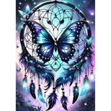 DPHERO Butterfly Diamond Painting Kits for Beginners Adults,5D DIY Dreamcatcher Diamond Art Kits,Round Full Drill Feather Diamond Painting Art,DIY Painting by Numbers Diamond Art Painting 12x16 inch DPHERO