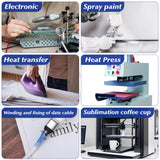 Fyguard 5 Rolls 20mm × 30m (98ft) Blue Sublimation Tape Heat Resistant Tape Sublimation Heat Transfer Tape, Heat Press Tape for Sublimation Printer Electronic Soldering, No Residue Fyguard