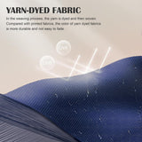 Sundale Outdoor Solar 144 LED 15 ft Patio Umbrella with Sandbag Base Included and Cover, Outdoor Double-Sided Umbrella, Navy Sundale Outdoor