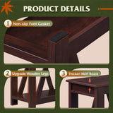 WLIVE Narrow End Table with Charging Station of Open Storage Shelf，Sofa Side Table with 2 USB Ports and 2 Power Outlets，Slim Farmhouse End Table for Small Spaces，Bedroom, Living Room, Espresso WLIVE