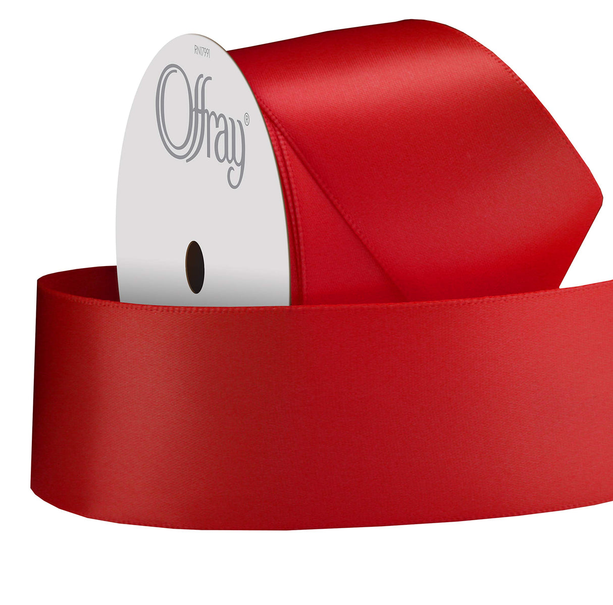 Berwick Offray 284933 1.5" Wide Double Face Satin Ribbon, Red, 3 Yds BERWICK