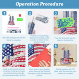 MAXBYE Twin Towers Tabletop Diamond Art Painting Kit, DIY 5D Diamond Painting Kits, Special Shaped Diamond Desktop Ornament, Home Stand Up Gem Painting Sculpture Craft Kit, Diamond Art Statues MAXBYE