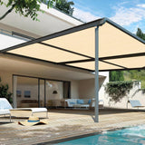 90% Sun Shade Cloth Shade Fabric with Grommets 10'x14' Shade Fabric Pergola Shade Cover Canopy Mesh Tarp Sun Screens for Outdoor Patio Garden (Beige) MAKUANG