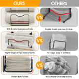 Towel Racks for Bathroom,Towel Rack Wall Mounted, 6 Tier Rolled Or Folded Towel Holder with Floating Shelves, Bathroom Towel Holder for Bath, Hand Towels,Metal and Wood LIDTOP