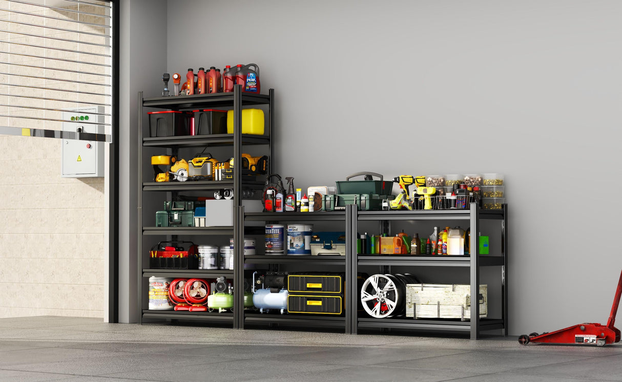 Notmise Adjustable 6-Tier Garage Shelving, Heavy Duty Steel Storage Rack, High Load Capacity, Ideal for Garage, Warehouse, or Home Organization (6-Tier 78" H x 40" W x 16" D) Notmise