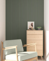 2 Pack - 94” L x 12.6” W Soundproof Acoustic Wood Wall Panels, 3D Slat Paneling, Decorative Panels for Walls and Ceilings, Acoustic Panels for Interior Design (Alamosa Green) Generic