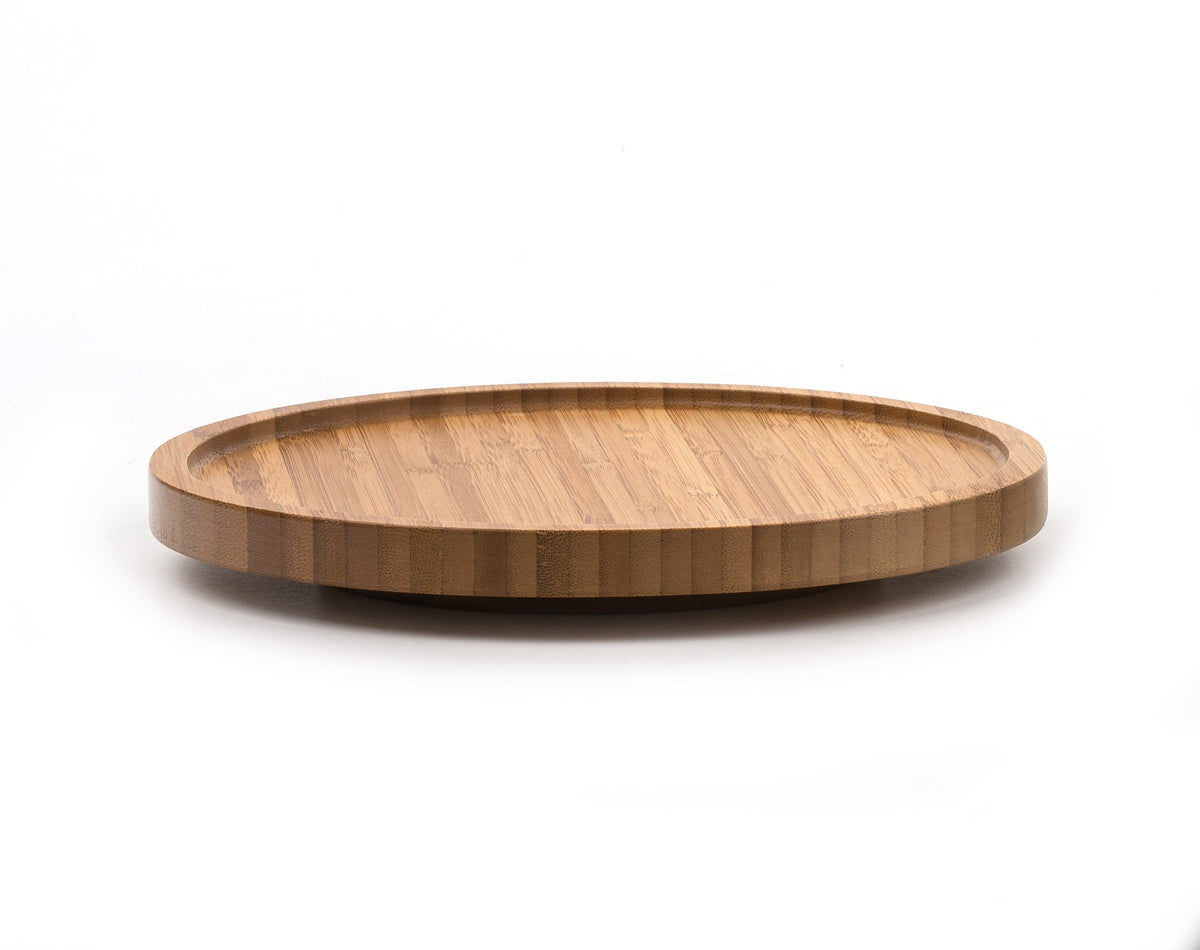 RSVP International Tool Crock Turntable Lazy Susan, Bamboo, 8.25" | Handy in Cabinets or on Counters | Rotating Base with Sturdy Lip | Organize Spices & Small Bottles RSVP International