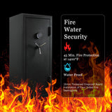 XPEDITION 24 Gun Fireproof Safe for Rifles and Pistols,Gun Cabinet with Keypad/Key Access, Fire and Water Safe with Combination Lock,Gun Safes for Rifles and Shotguns (24 gun safe) XPEDITION