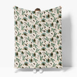 Horaldaily Christmas Flannel Blanket Throw, Holly Pine Cone Soft Fuzzy Plush Cozy Fleece Blankets for Couch Sofa Bed Lounging, Ideal Gifts for Kids Adults Wife Self, 50x60 Horaldaily