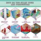 Sea Turtle Diamond Painting Kits for Adults - Diamond Art for Adult Turtle, Gem Painting Crafts Kits Gift, DIY 5D Gem Art Perfect for Home Wall Decor Gifts (16x12 inch) xackcme