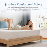 SynthoSpace Queen Mattress 8 Inch Green Tea Memory Foam Mattress, Fiberglass Free & Medium Firm, CertiPUR-US Certified Foam for Cool Sleep & Pressure Relief, Bed in a Box, 60"×80"×8" SynthoSpace