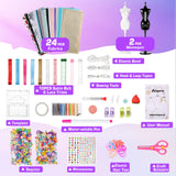 Anpro 650+Pcs Fashion Designer Kit for Girls with 2 Mannequins, DIY Arts & Crafts Kit for Girls Age 6-12 Toys, Doll Clothes Making Sewing Kit - Perfect Teen Birthday and Christmas Gifts Anpro