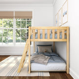 Max & Lily Fundamental Twin Low Bunk Bed - Solid Wood Kids Bed Frame with High Safety Features Max & Lily
