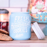 Farmhouse Canisters Sets for the Kitchen - Mason Jar Ceramic Kitchen Utensil Holder, Spoon Rest, Cute Cookie Jar, Salt & Pepper Shaker Sets, Sponge Holder, Measuring Cups & Spoons (Blue, 17-Pc Bundle) Goodscious
