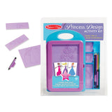 Melissa & Doug Princess Design Activity Kit - 9 Double-Sided Plates, 4 Colored Pencils, Rubbing Crayon Melissa & Doug