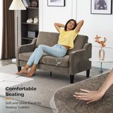 VINGLI 53" Love Seat Couches, 2 Seater Loveseat Mid Century Modern Sofa Couch Soft Chenille with Scooped Armrest for Small Spaces, Living Room, Dorm, Bedroom, Apartment VINGLI