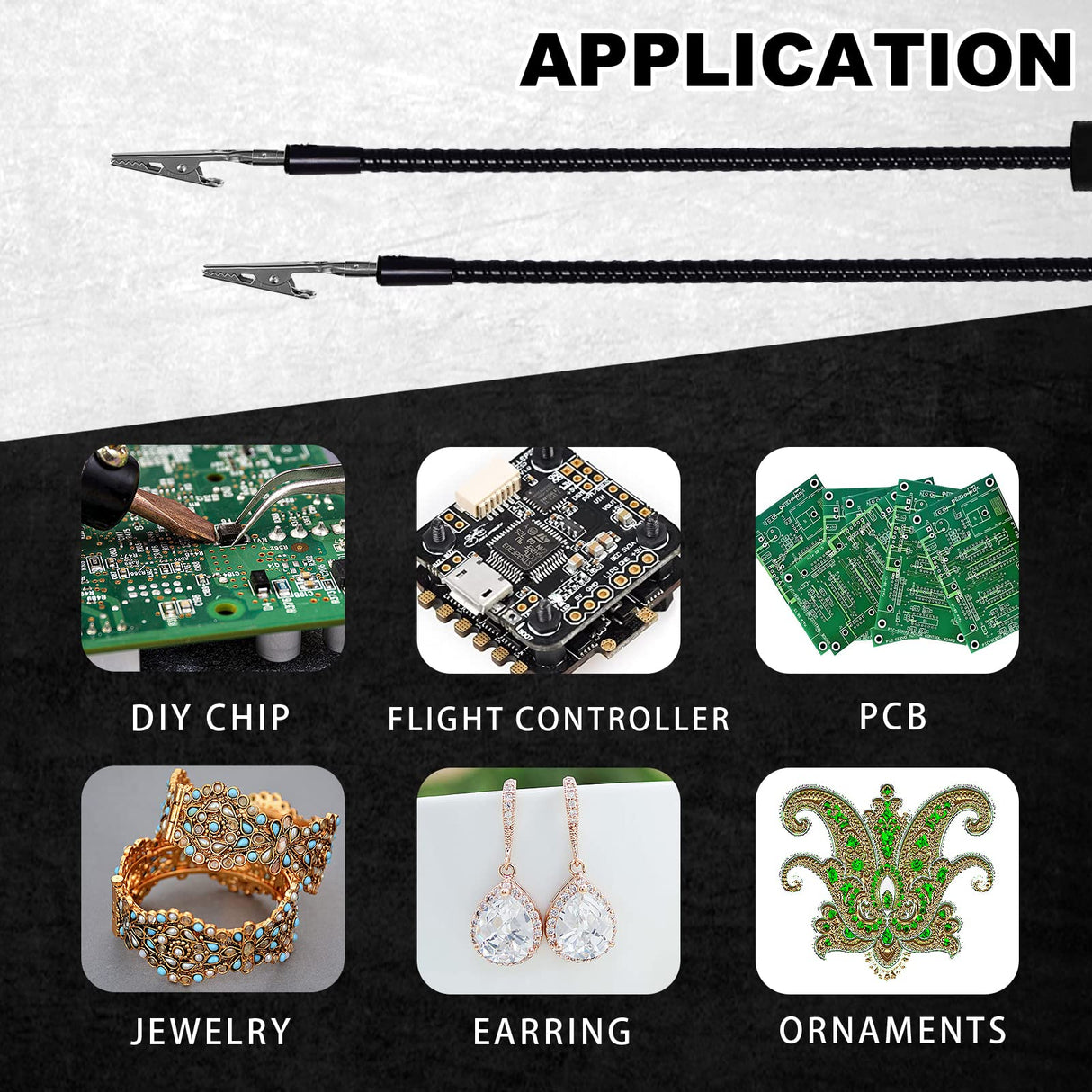 2 Pack Magnetic Helping Hands Soldering,Flexible Gooseneck Metal Arms for Automobile Electronics Soldering jewelry, Painting Art Crafts Hobby with Adjustable Alligator Clips Beclumas