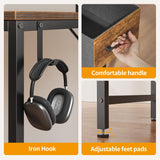 CubiCubi Computer Desk with 2 Drawers, 40 Inch Small Home Office Desk Study Writing Table, Rustic Brown CubiCubi