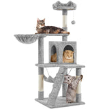 Yaheetech Cat Tree Tower Kitten Condo Scratching Post with Hammock Basket 54in Yaheetech