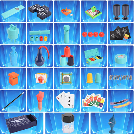 Nicella Magic Kit - 200+Magic Tricks for Kids Age 6-8, Magic Set with Manual and Video for Beginners and Kids, Christmas Halloween Birthday Gifts Toys for Ages 6 7 8 9 10 11 12 Years Old Boys Girls Nicella