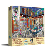 SUNSOUT INC - Queenie's Quiltery - 1000 pc Jigsaw Puzzle by Artist: Bigelow Illustrations - Finished Size 23" x 28" - MPN# 31550 SunsOut