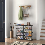 Autonomier 10 Tier Tall Shoe Rack, Narrow Lightweight Shoe Shelf, Compact Vertical Shoe Stand, Small Space Saving for Closet Floor, Dorm Storage Organizer, Front Door Entrance, Entryway Autonomier