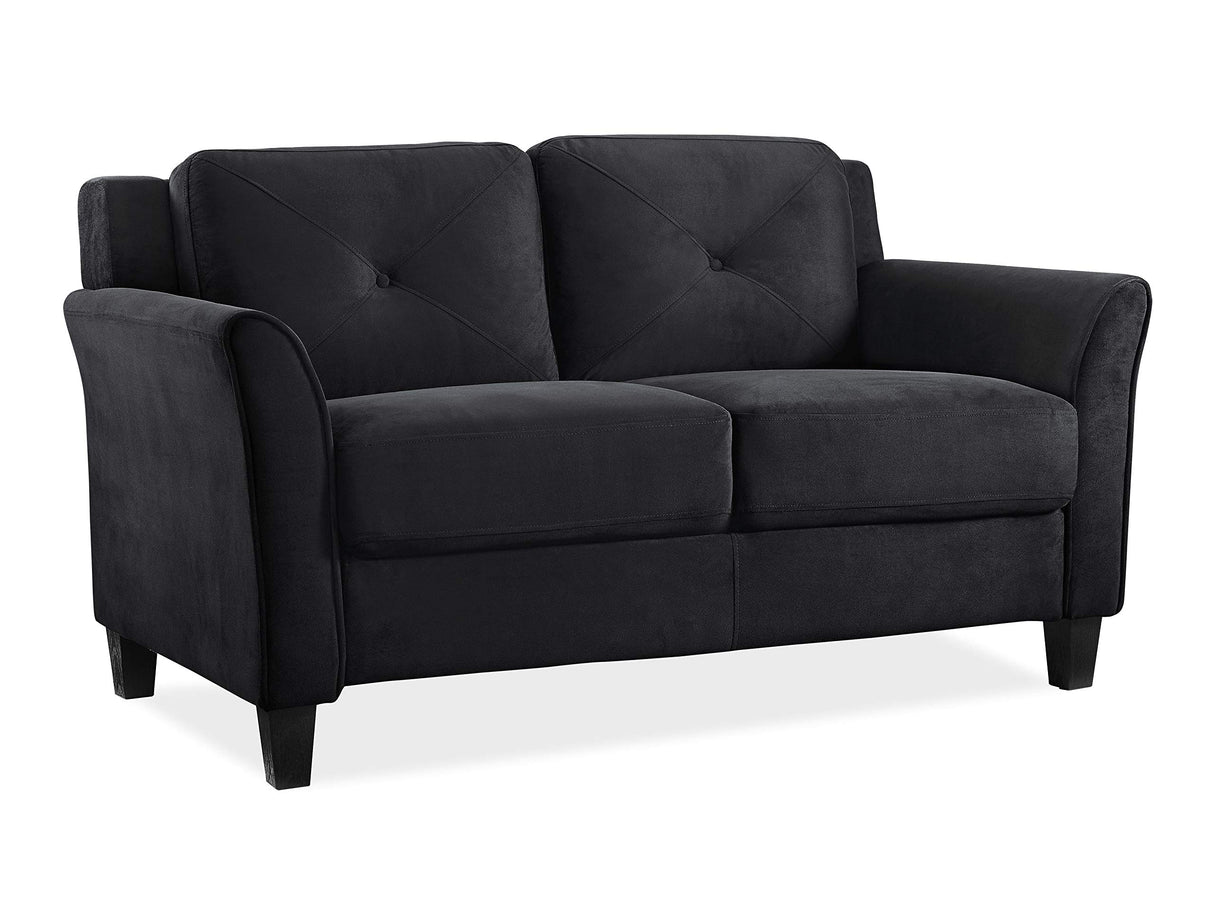 Lifestyle Solutions Harrington Loveseat, Black LifeStyle Solutions