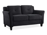 Lifestyle Solutions Harrington Loveseat, Black LifeStyle Solutions