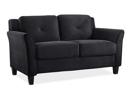 Lifestyle Solutions Harrington Loveseat, Black LifeStyle Solutions