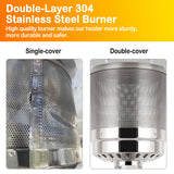 Hykolity 50,000 BTU Patio Heater with Sand Box, Table Design, Double-Layer Stainless Steel Burner, Wheels, Tip-over Protection System, Outdoor Heater for Home and Residential, Brown hykolity