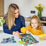 GDYEEH DIY 5D Owls Diamond Art Painting Kit, Fantasy Full Round Drill Sparkling Diamond Painting Picture, Flowers Diamond Painting Art Craft Kits for Adults Beginners, Home Wall Decor 12x16inch GDYEEH