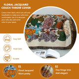 DREAMINGO Chic Farmhouse Sofa Cover Blanket Floral Jacquard Couch Cover for 3 Cushion Couch Sofa Sectional Couch Cover Universal Furniture Protector Tassel Trim Couch Covers for Sofa, 71"x150" DREAMINGO