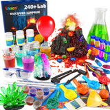 SNAEN 240+ Lab Experiments Science Kits, Chemistry Set, Crystal Growing, Erupting Volcano, STEM Activities Educational Toys Gifts for 6 7 8 9 10 11 Years Old Boys Girls Kids Toys SNAEN