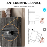 LYNSOM Dresser for Bedroom, 6 Drawer Grey Dresser with Wide Drawer and Metal Handles, Modern Dressers & Chests of Drawers for Hallway Entryway LYNSOM